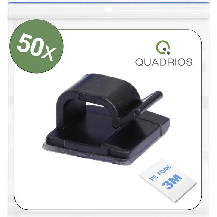 Quadrios 25CA476 Kabelclip selbstklebend 25CA476 Bündel-Ø-Bereich 1 bis 7 mm S