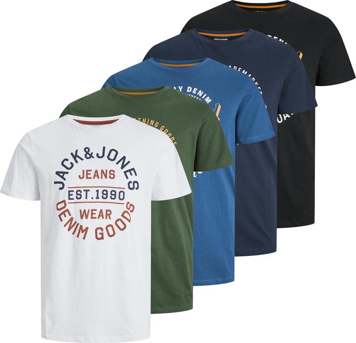 Produktbild Jack & Jones Jjmikk Tee Ss Crew Neck 5pk Mp Pls (XXL)