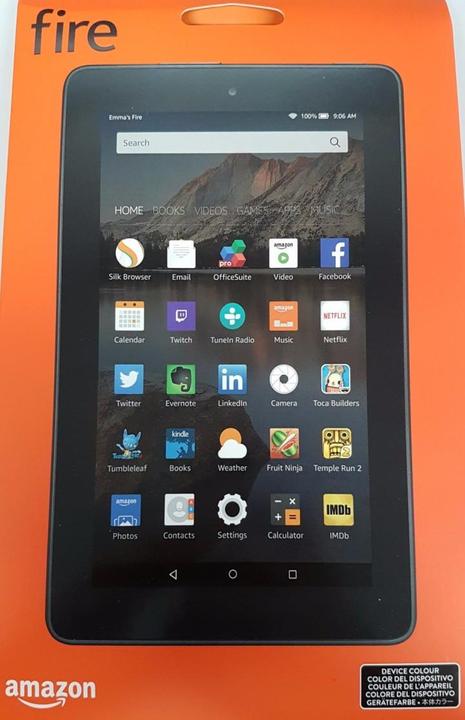 Actual product image Amazon Fire Tablet 17.7 cm (7 inch), WLAN, 8 GB, with special offers (7", 8 GB, Black)