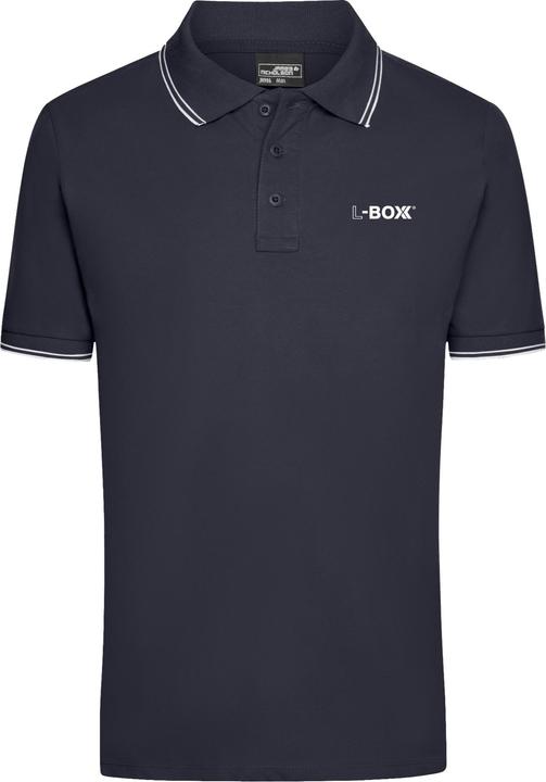 L-Boxx Herren Polo Shirt navy / white Grösse M (M)