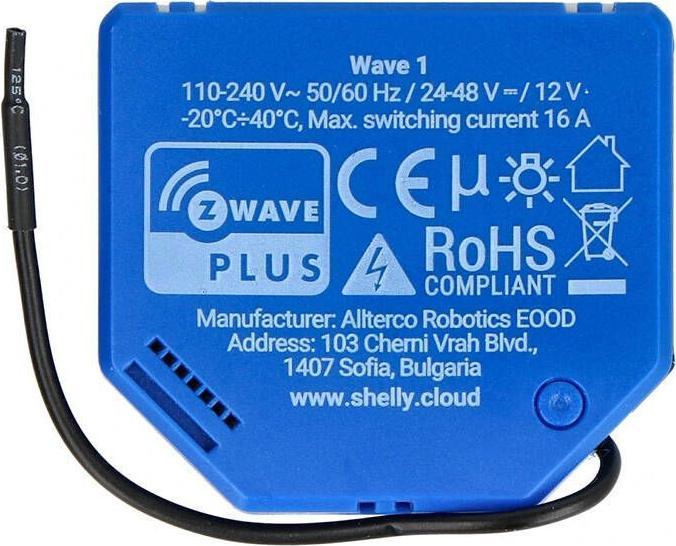 Actual product image Shelly Qubino Wave 1 (Switch actuator)