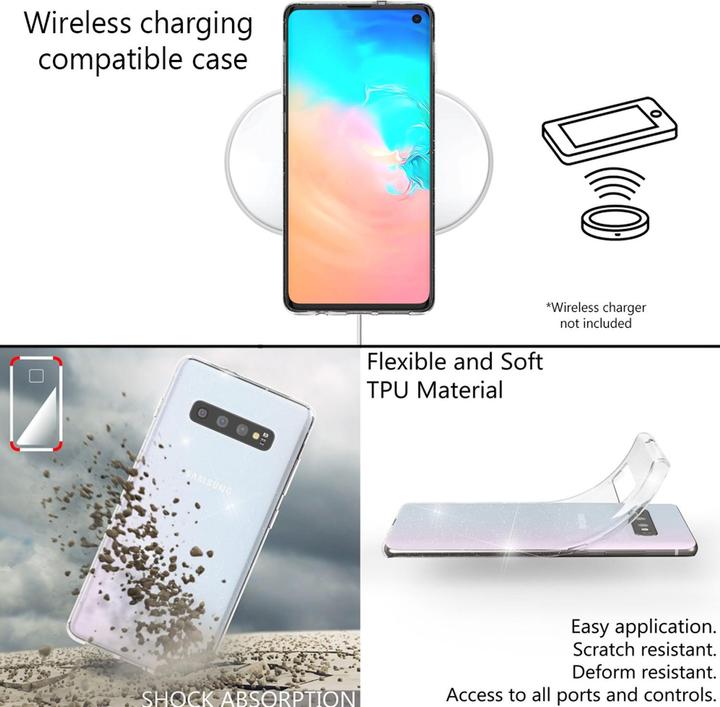 Immagine prodotto Nalia Custodia per cellulare Glitter (Samsung Galaxy S10+)