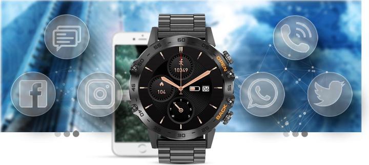 Produktbild Gravity SMARTWATCH MĘSKI GT9-2 - WYKONYWANIE POŁĄCZEŃ, CIŚNIENIOMIERZ (sg021b) (48 mm)