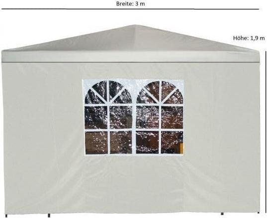 Image du produit Degamo Bâche latérale pour pavillon avec fenêtre (300 cm, 300 cm)