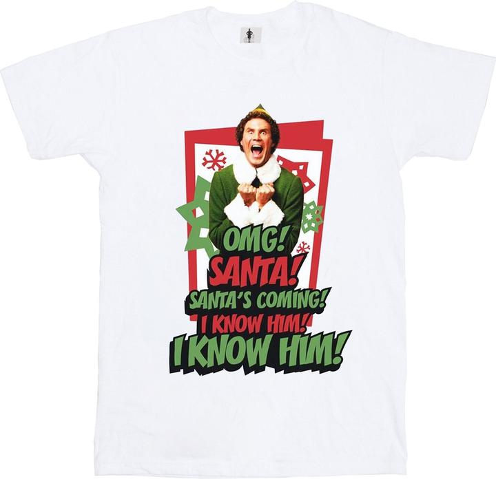 Actual product image Elf Girls OMG Santa Cotton T-Shirt (152, 158)