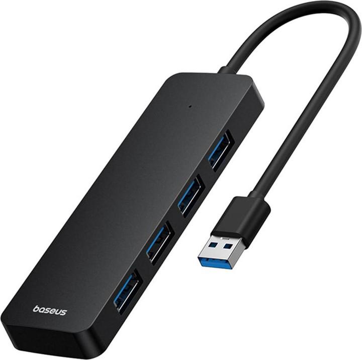 Produktbild Baseus 4in1 Hub UltraJoy Lite USB-A to USB 3.0 15 cm(black) (USB-A, 4 Ports)