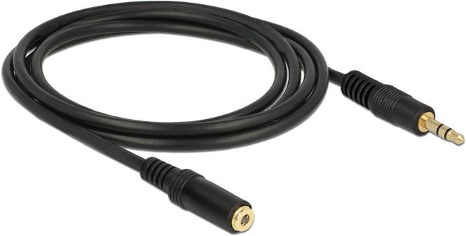 Actual product image Delock Jack extension cable, 3 pin male > female (2 m, 3.5mm jack (AUX))