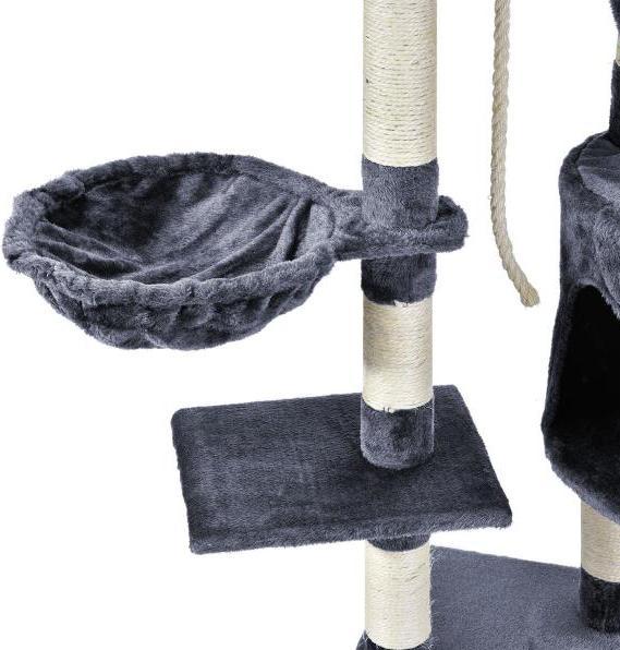 Actual product image Juskys Sams Pet scratching post Buffy (118 cm, Grey)