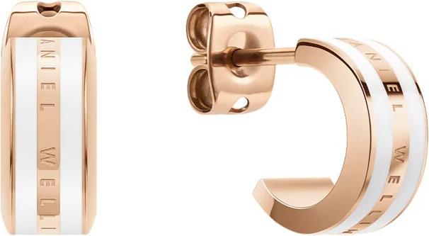 Produktbild Daniel Wellington Emalie Ohrstecker Rose Gold White (Edelstahl, Emaille)