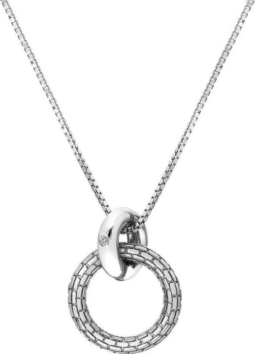 Hot Diamonds Woven Circle Halskette (Silber 925, 40 - 45 cm)