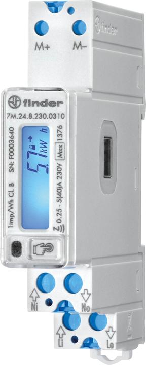 Finder 7M.24.8.230.0310 Alternating current meter digital 40A MID compliant: Yes 1pc.