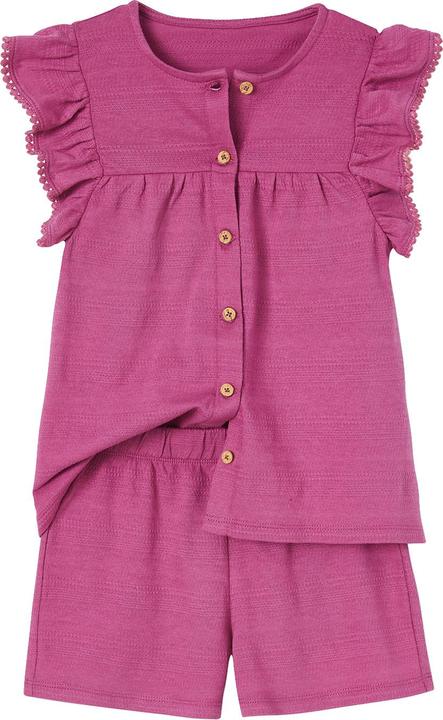 Produktbild Vertbaudet Mädchen-Set: Volant-Top & Shorts (158)