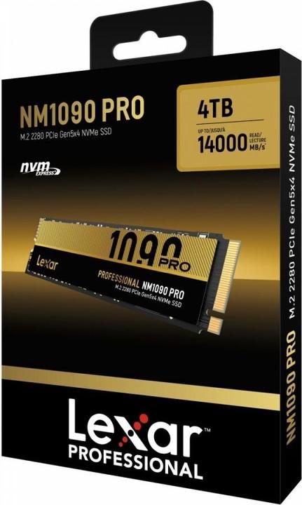 Immagine prodotto Lexar SSD 4TB NM1090 Pro M.2 2280 NVMe PCIe 5.0 intern retail (4000 GB, M.2 2280)