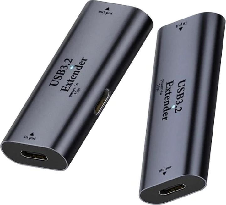Produktbild PowerGuard USB-C 3.2 zu USB-C 3.2 Kupplung 10m Extender Adapter (USB Typ-C, 1000 cm)