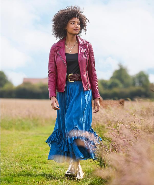 Image du produit Joe Browns Veste de motard en cuir Raspberry (44)
