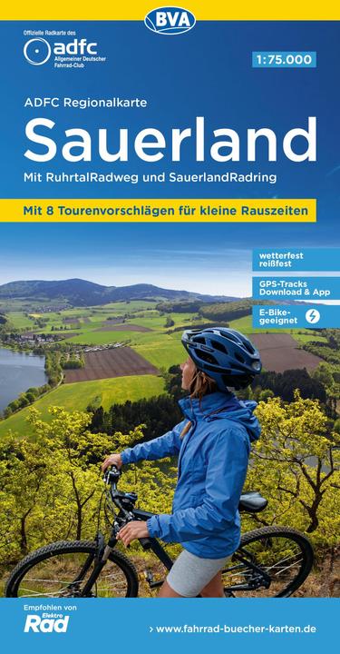 Immagine prodotto Mappa regionale ADFC Sauerland m.Tagestou