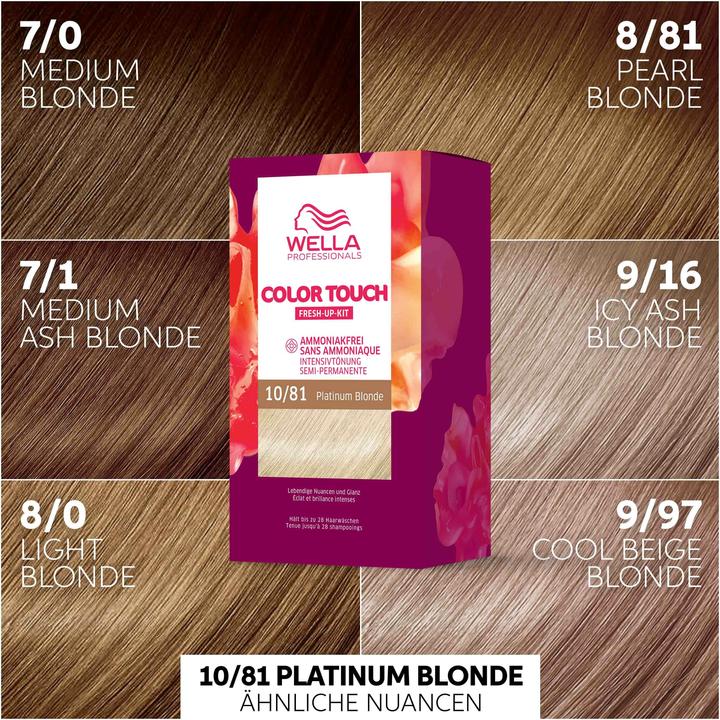 Produktbild Wella Color Touch Fresh-Up-Kit (10/81 hell-lichtblond perl-asch)