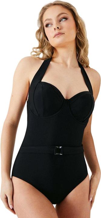 Actual product image Universal Textiles Womens/Ladies Belted Tummy Control One Piece Swimsuit (70 L)