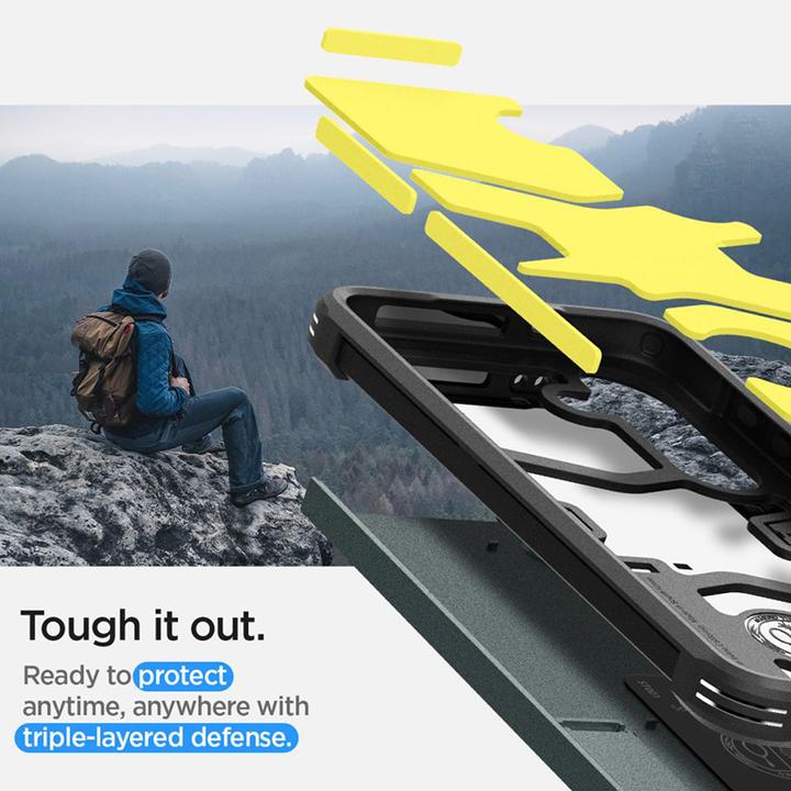 Produktbild Spigen Tough Armor Sam S24 S921 zielony/abyss green ACS07357 (Samsung Galaxy S24)