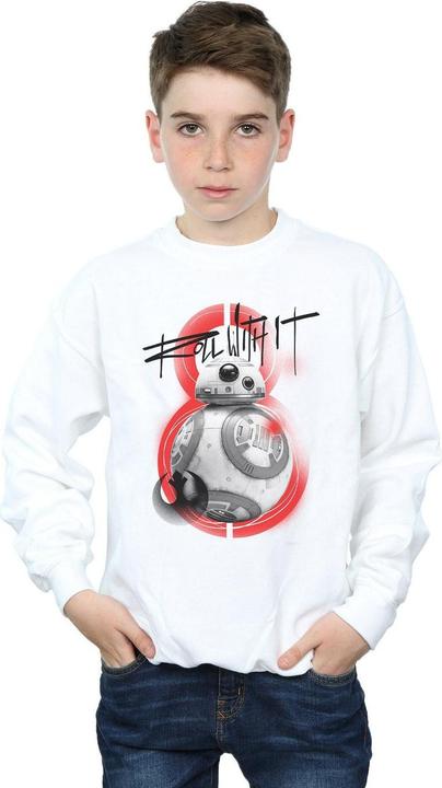 Actual product image Star Wars Boys The Last Jedi BB-8 Roll With It Sweatshirt (140, 146)