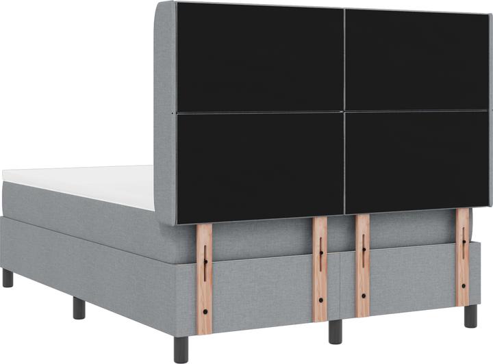 Produktbild VidaXL LED Boxspringbett mit Matratze Hellgrau 160x200 cm Stoff (160 x 200 cm, Federkern)