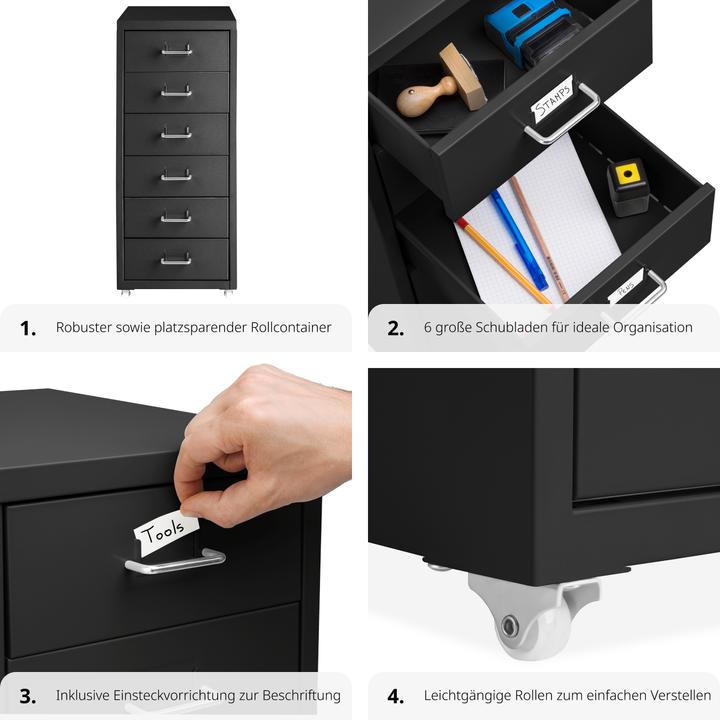 Image du produit tectake Caisson de bureau (41 x 28 x 69 cm)
