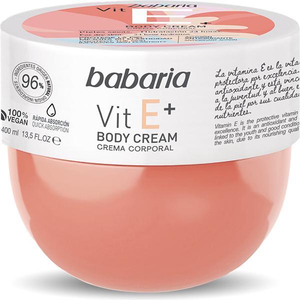 Babaria VITAMIN E+ body cream 100% vegan 400 ml (Body cream, 400 ml)