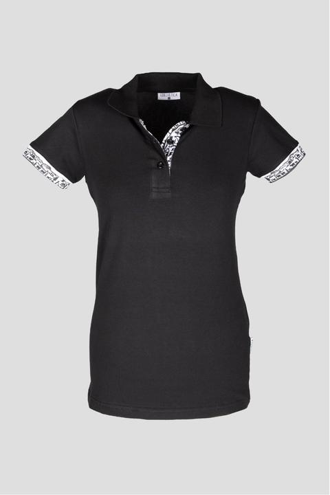 Edelvetica Damen Scherenschnitt Polo Shirt Krageninnenseite & Armabschluss (XXL)