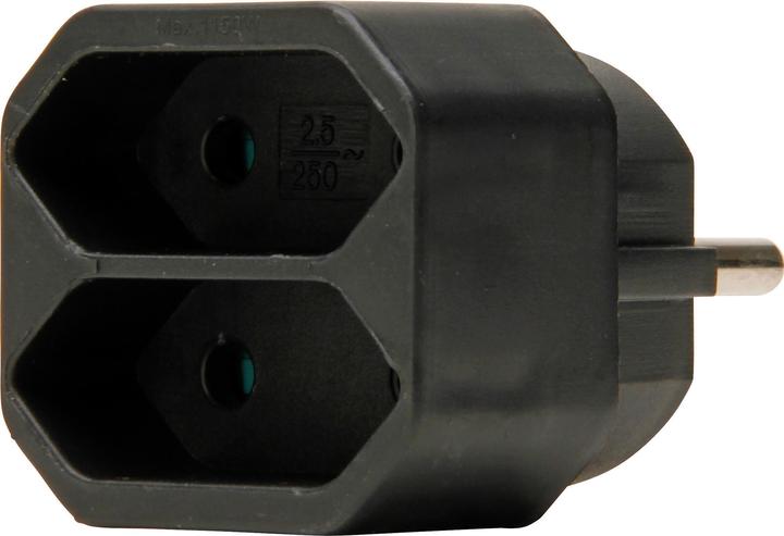 Kopp Eurokopp double plug black (CEE 7/16, 2 x)