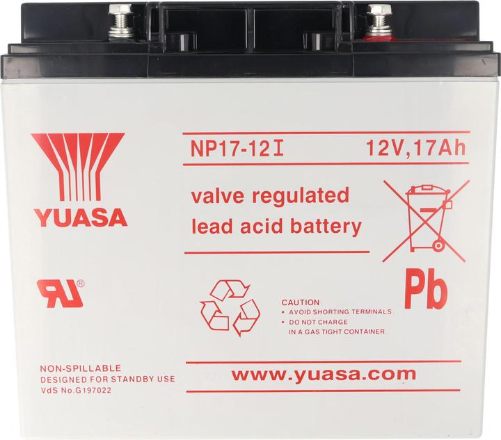 Immagine prodotto Yuasa Akku NP17-12I mit M5 Schraubanschluss am Plus- und Minuspol (12 V, 17 Ah, 500 A)