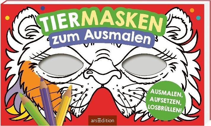 Actual product image Animal masks to colour