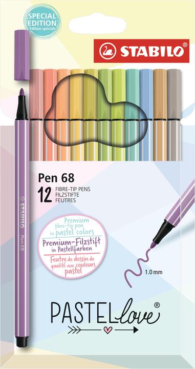 Immagine prodotto STABILO Penna 68 Pastello Amore (Multicolore, 12 x)