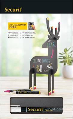 Actual product image Securit Chalkboard BAMBI T3D-DEER black 31x14.7x11.3cm (310 x 147 x 113 mm)
