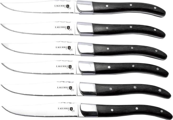 Produktbild BerlingerHaus 6 pcs steak knife with black wood handle (BH/2469) (6 Stück, Messer)