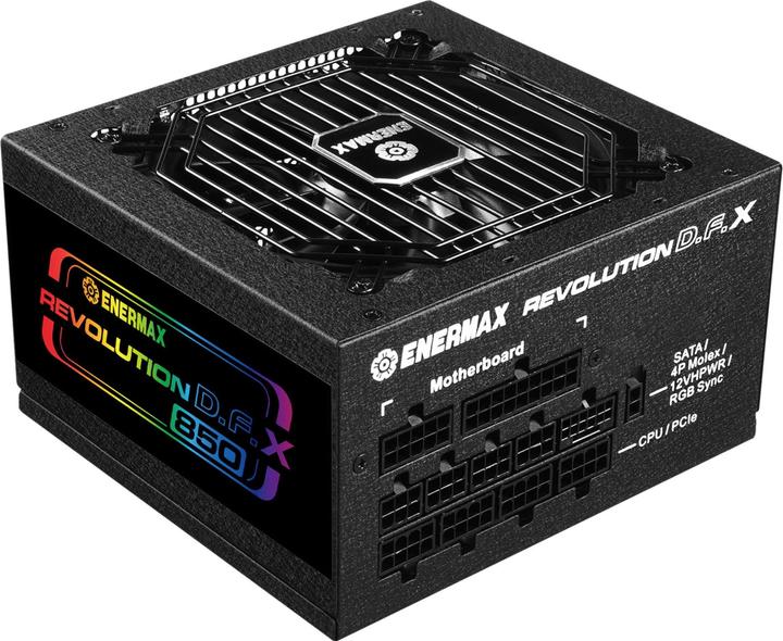 Enermax Revolution D.F. X ARGB ATX3.0 PCI-e 5.0 PC Power Supply 850W 80Plus Gold Full Modular 2X 12VHPWR (850 W)