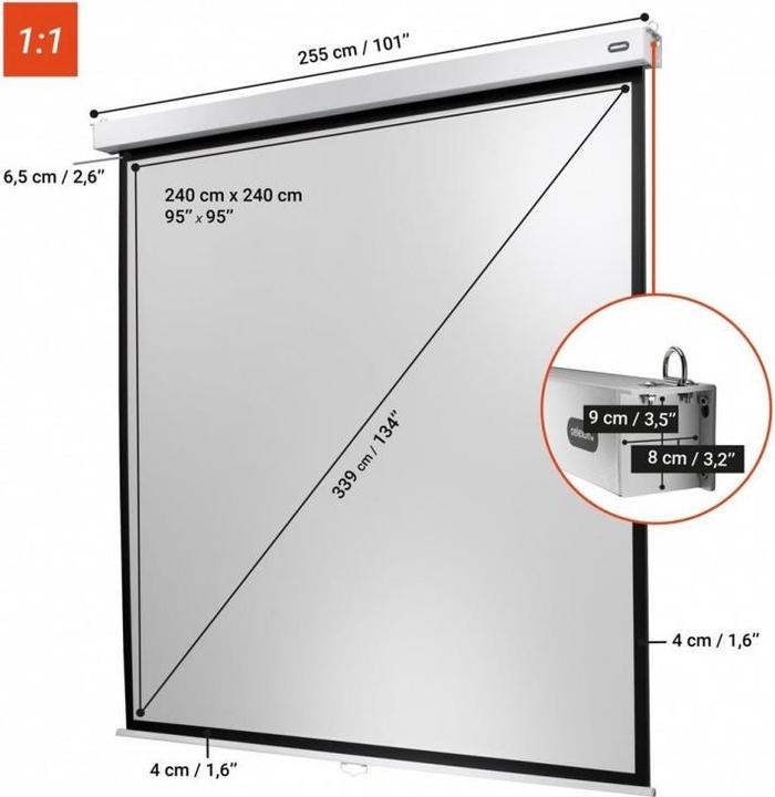Immagine prodotto Celexon Schermo a rulli Professional Plus 300x225 cm 4:3 (122.83", 4:3)