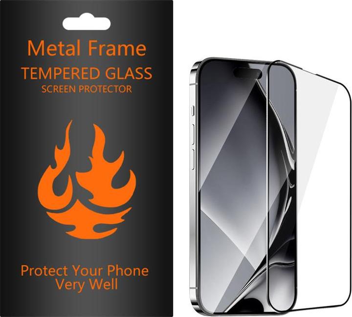 Image du produit OEM Cadre métallique en verre trempé pour iPhone X / XS / 11 Pro cadre noir (XS, iPhone X)