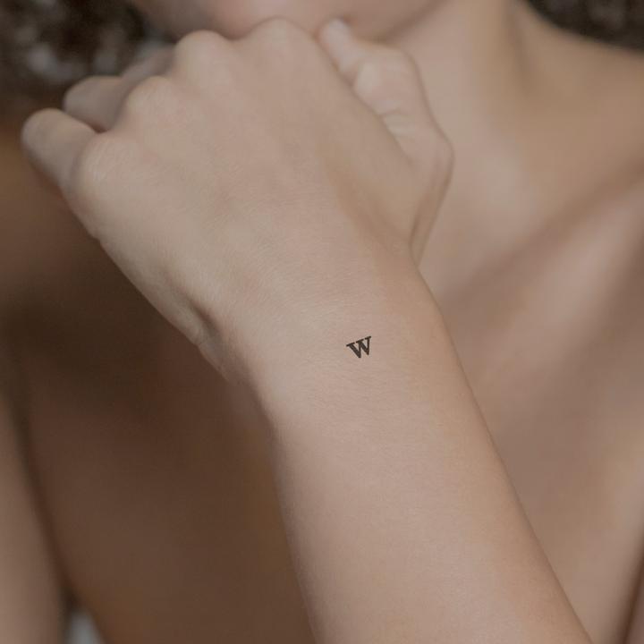 Immagine prodotto minink Tatuaggio temporaneo - Lettera maiuscola: W