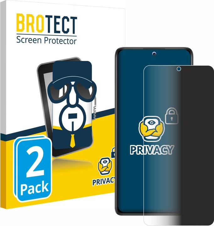 Produktbild BROTECT Sichtschutzfolie Anti-Spy Privacy Folie Blaulicht-Schutz (2 Stück, Xiaomi Redmi Note 10)