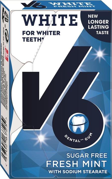 Actual product image V6 White Kaugummi Freshmint (1 pcs., 24 g)