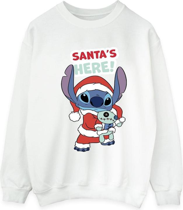 Actual product image Disney Mens Lilo & Stitch Santa's Here Sweatshirt (S)