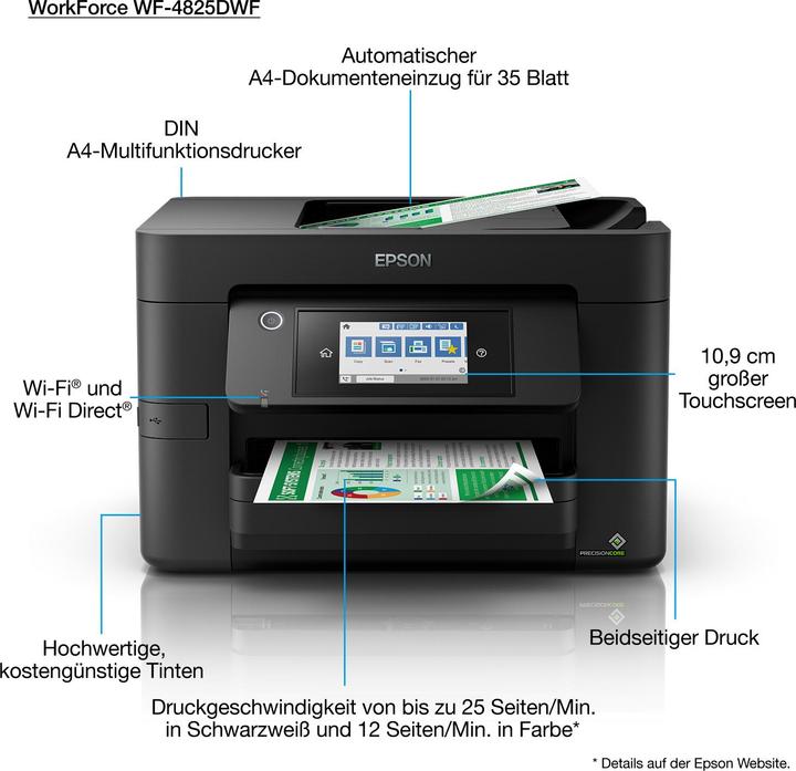 Actual product image Epson WorkForce Pro WF-4825DWF (Ink, Colour)