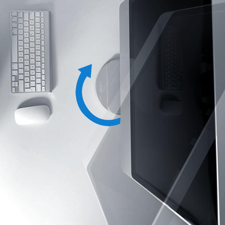 Produktbild LogiLink Drehbarer Monitorständer, Aluminium Tragkraft: 5 kg, 360 Grad Rotation für richtigen Blick