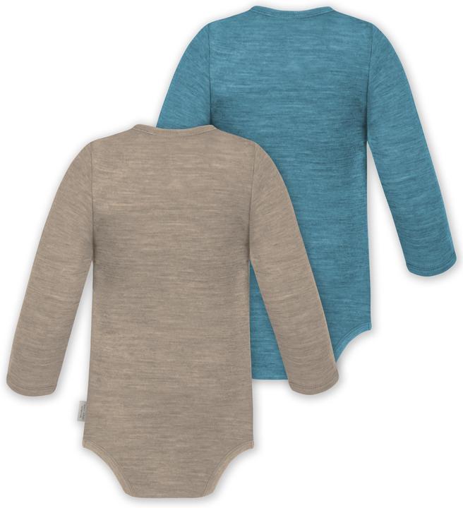 Actual product image Normani 2-pack baby merino bodysuit long sleeve "Auckland" - 9373 (62)