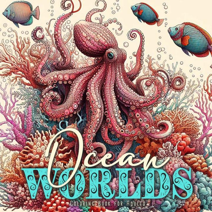Image du produit Monsoon Livre de coloriage Ocean Worlds pour les adultes