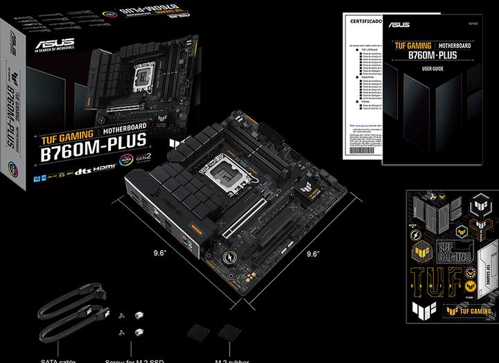 Actual product image ASUS MB TUF GAMING B760M-PLUS (Intel,1700,DDR5,mATX) (LGA 1700, Intel B760, mATX)