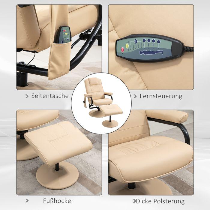 Image du produit Swisshandel24 Fauteuil de relaxation avec fonction de couchage Fauteuil de massage Fauteuil TV avec fonction de