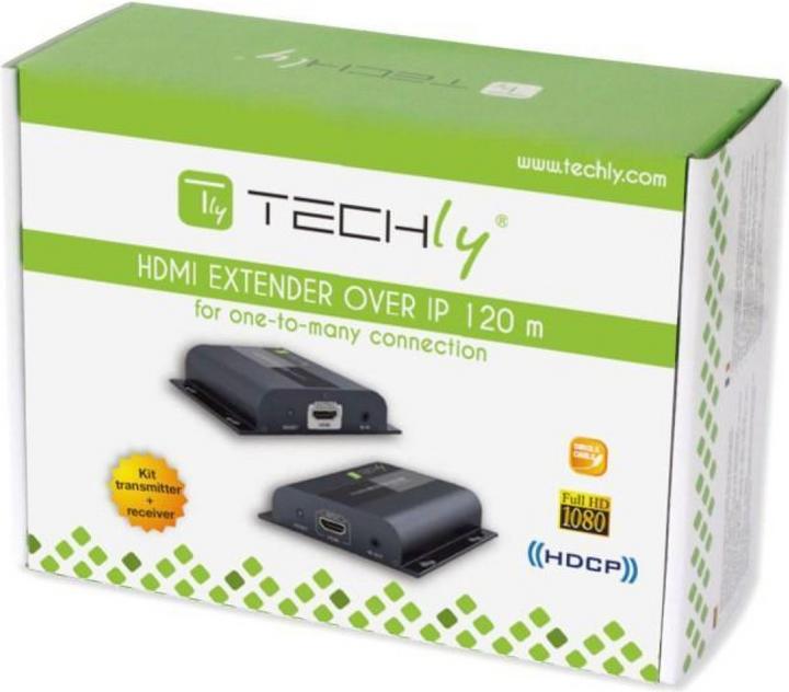 Immagine prodotto Techly IDATA-EXTIP-383V4 Trasmettitore e ricevitore AV Nero (Interruttore video)