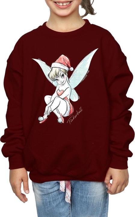 Actual product image Disney Girls Tinkerbell Christmas Fairy Sweatshirt (140, 146)