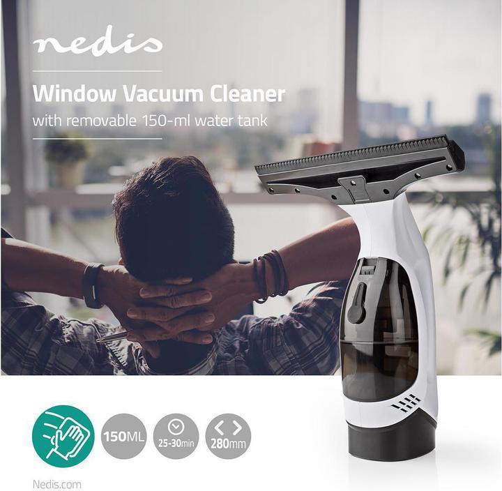Actual product image Nedis Window Vacuum Cleaner VCWI220WT White